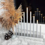 Lumanari decorative de Craciun, 9 becuri tip LED, culoare argintiu Household NewTrend