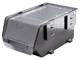 Cuvă neagră cu capac transparent 198x118x94mm