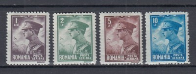 ROMANIA 1930 LP 87 CAROL II POSTA AERIANA UZUALE SERIE MNH foto