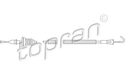 Cablu, deblocare usi VW GOLF IV (1J1) (1997 - 2005) TOPRAN 109 905 foto