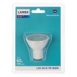 Bec LED GU10, 7W, Lumina Alba Neutra, 600 Lumeni, CMCLASS