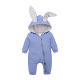 Salopeta bleu pentru bebelusi - Iepurila (Marime Disponibila: 12-18 luni