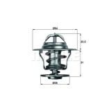 Termostat lichid racire Mahle Original TX1387D