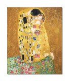 Cumpara ieftin Tablou celebru pictat manual, The Kiss, Sarutul, 50x40cm ulei pe panza, reproducere Gustav Klimt
