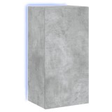 Cumpara ieftin Comoda TV de perete cu lumini LED, gri beton, 40,5x35x80 cm