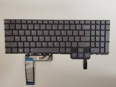 Tastatura Laptop Gaming, Lenovo, IdeaPad 3 16IAH7 Type 82SA, iluminata RGB 20 pini, gri, layout US foto