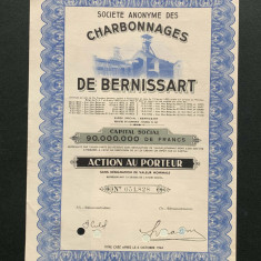 Scoiete Anonyme des Charbonnages de Bernissart - Actiuni - Franta - 1944