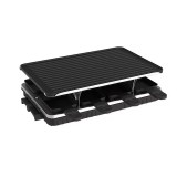 WAINER EG01 &ndash; Grătar electric multifuncțional 2 &icirc;n 1, cu plăci reversibile și 8 tăvițe Raclette | Ideal pentru mese &icirc;n familie și petreceri