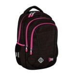 Ghiozdan St.Right BP26, colectia Black Glitter, 39 x 27 x 17 cm, 3 compartimente