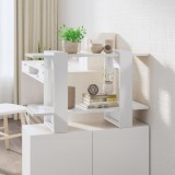VidaXL Bibliotecă/Separator cameră, alb extralucios, 80x30x51 cm