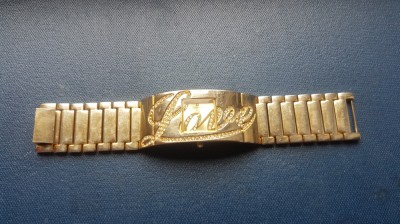 F624-Ceas dama vintage K-COLLECTION LOVE bombat plat forma bratara moderna. foto