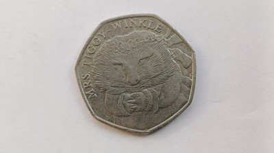 Marea Britanie / Anglia -50 Pence-2016- Mrs. Tiggy-Winkle foto