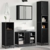 VidaXL Set de mobilier pentru baie 3 pcs Stejar negru 80 x 33 x 60 cm 3402547