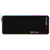Lorgar Steller 919, Gaming mouse pad, High-speed surface, anti-slip rubber base, RGB backlight, USB connection, Lorgar WP Gameware support, size: 900m