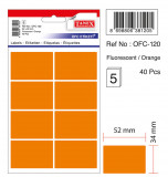 Etichete Autoadezive Color, 34 X 52 Mm, 40 Buc/set, Tanex - Orange Fluorescent