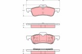 Placute frana Mini Mini (R50 R53) 06.01-09.06, Mini cabriolet (R52) 04.04-07.08, montare Spate, pregatit pt indicator uzura; TRW