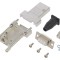 Conector D-Sub mamă 9 pini, pe cablu, alb