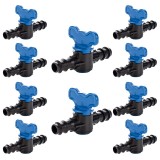 Cumpara ieftin Set 10 x Robinet din plastic pentru teava picurare cu stut, Nr-7640, 20 x 20 mm