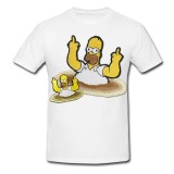 Tricou &quot; Homer Simpson embroidery patch &quot;