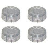 Cumpara ieftin Set 4 suporturi antivibratie, anti-derapante si anti-zgomot, din silicon, pentru masina de spalat rufe, vase si uscatoare de rufe, transparent