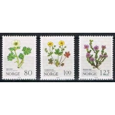 Norvegia 1979 - Flori, Craciun, serie neuzata