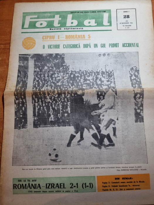 fotbal 8 decembrie 1966-romania-israel 2-1,romania-cipru 5-1,lupeni,galati