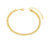 Cumpara ieftin Bratara de glezna placata cu aur Balls