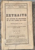 Xtraits des auteurs programme VIIe classe lyc&eacute;es 1947 Editura Nationala Mecu Coperta Brosata Carti Vechi Bibliofilie