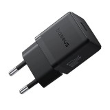 INCARCATOR retea Baseus Palm, Quick Charge 20W, 1 x USB Type-C 5V/3.0A, include cablu USB Type-C la USB Type-C 1m, negru &quot;P10111602113-01&quot; (timbru ver