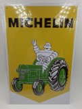 Tablou metalic decorativ Michelin tractor vintage design retro A4