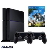 Consola Sony Playstation 4 Ps4 1tb + Doua Controllere + Horizon Zero Dawn PlayStation 4, Second-Hand