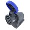 Conector alimentare AC trifazat AMPHENOL IP&amp;S 20A 250V IP67 soclu 4 pini flanșă