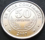 Cumpara ieftin Moneda exotica 50 CENTAVOS - NICARAGUA, anul 2007 *cod 1591, America Centrala si de Sud