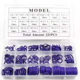 Set 225 inele o-ring cauciuc cu 18 modele oring culoare mov HNBR DNA006