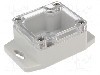 Carcasa policarbonat, 58mmx64mmx35mm, IP65, GAINTA - G201CMF