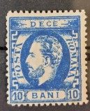 Romania 1872 - Carol l cu Barba 10 bani,Lp.36