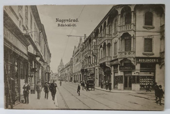 ORADEA , STRADA RAKOSZI , CARTE POSTALA ILUSTRATA , 1925