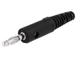 Mufă Banană 4mm Neagră 32A 70VDC