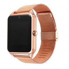 Ceas Smartwatch Techstar? Z60 Gold, Cartela SIM, 1.54 inch, Apelare, Alerte Sedentarism, Hidratare, Bluetooth 4.0 foto