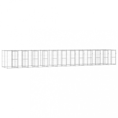 vidaXL Padoc pentru c&amp;acirc;ini de exterior, 29,04 m&amp;sup2;, oțel galvanizat 3082292 foto