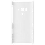 Husa tip capac plastic cauciucat alba pentru Sony Xperia Acro S (LT26W)