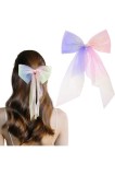 Ațel de păr pentru mireasă Vakkery Rainbow cu voal din tul colorat, cu sclipici, accesoriu pentru cap pentru nuntă, burlac