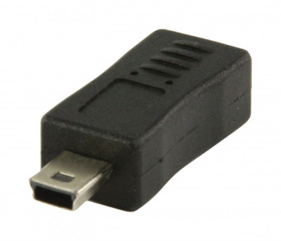 Adaptor USB 2.0 USB micro USB B mama - mini USB 5 pini tata Valueline foto