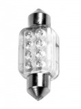 Bec tip LED 12V sofit cu 8 leduri 13x35mm SV85-8 1buc - Verde Garage AutoRide, Lampa