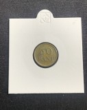 Moneda 50 Bani 1947 Rom&acirc;nia, Alamă, KM#72, Colecție Numismatică