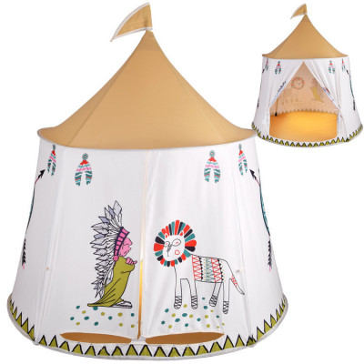 Cort de joacă indian Tipi rotund pentru copii ZA4940 foto