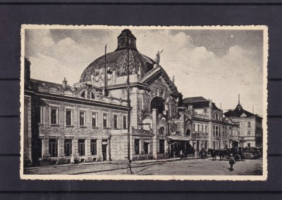 BUCOVINA CERNAUTI GARA PRINCIPALA CIRC. STAMPILA CENZURA 33 CENZURAT CERNAUTI foto