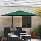 VidaXL Parasol de Grădină Verde și Negru 248.5 x 247.5 x 160 cm 42003236