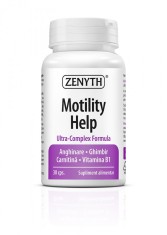 Motility Help, 30 capsule, digestie si motilitate intestinala, cu anghinare, ghimbir, carnitina si vitamina B1, ZENYTH