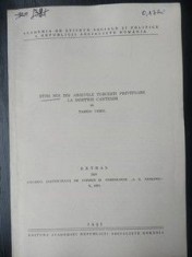 Studii noi din arhivele turcesti privitoare la Dimitrie Cantemir